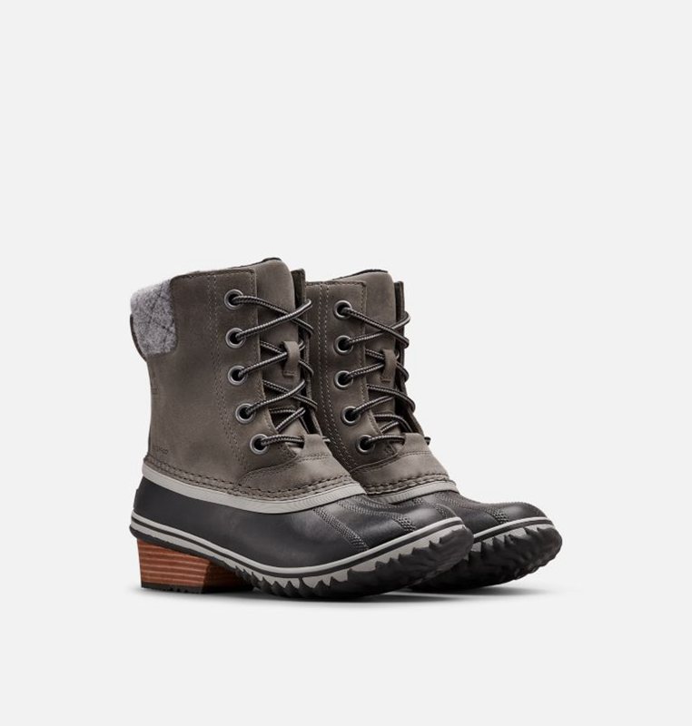 Sorel Kadın Slimpack™ Ii Lace Duck Mid - Yağmur Bot Siyah/Gri - 378-SWGAZD